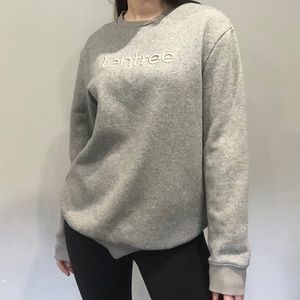 Tentree Heather Grey Logo Crewneck Sweater